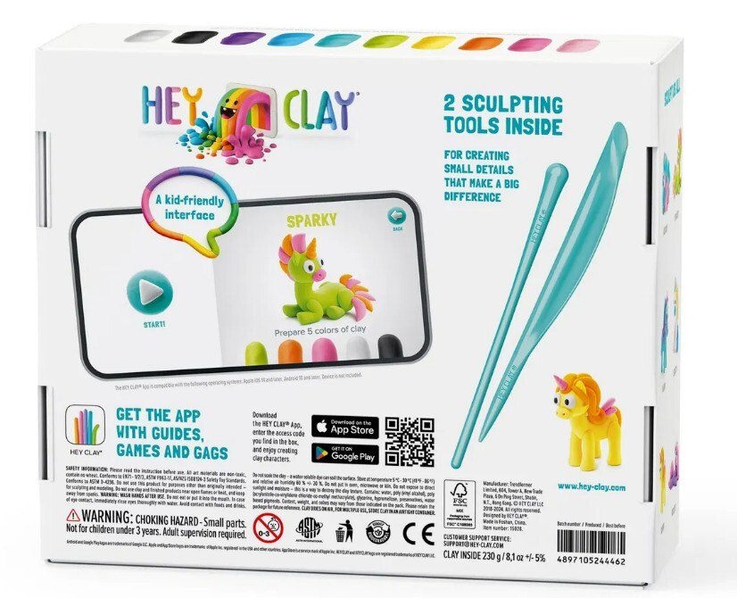 HEJ CLAY Set Unicorns Modelovacia hmota set, Jednorožci