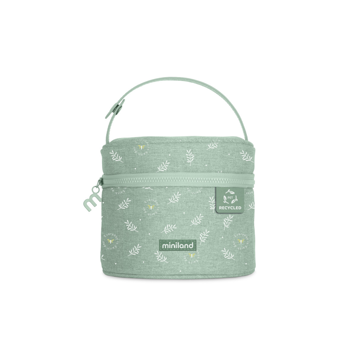 Miniland ECO-friendly Sklenené nádoby 2x250 ml s izotermickou taškou, Žabka