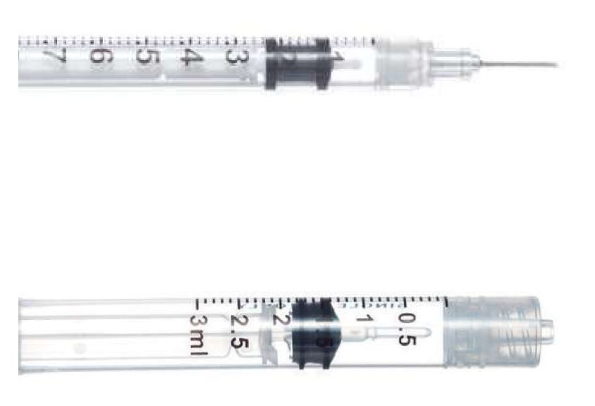 SOL-CARE Bezpečnostná striekačka s objemom 10 ml a koncovkou Luer Lock, 100 ks