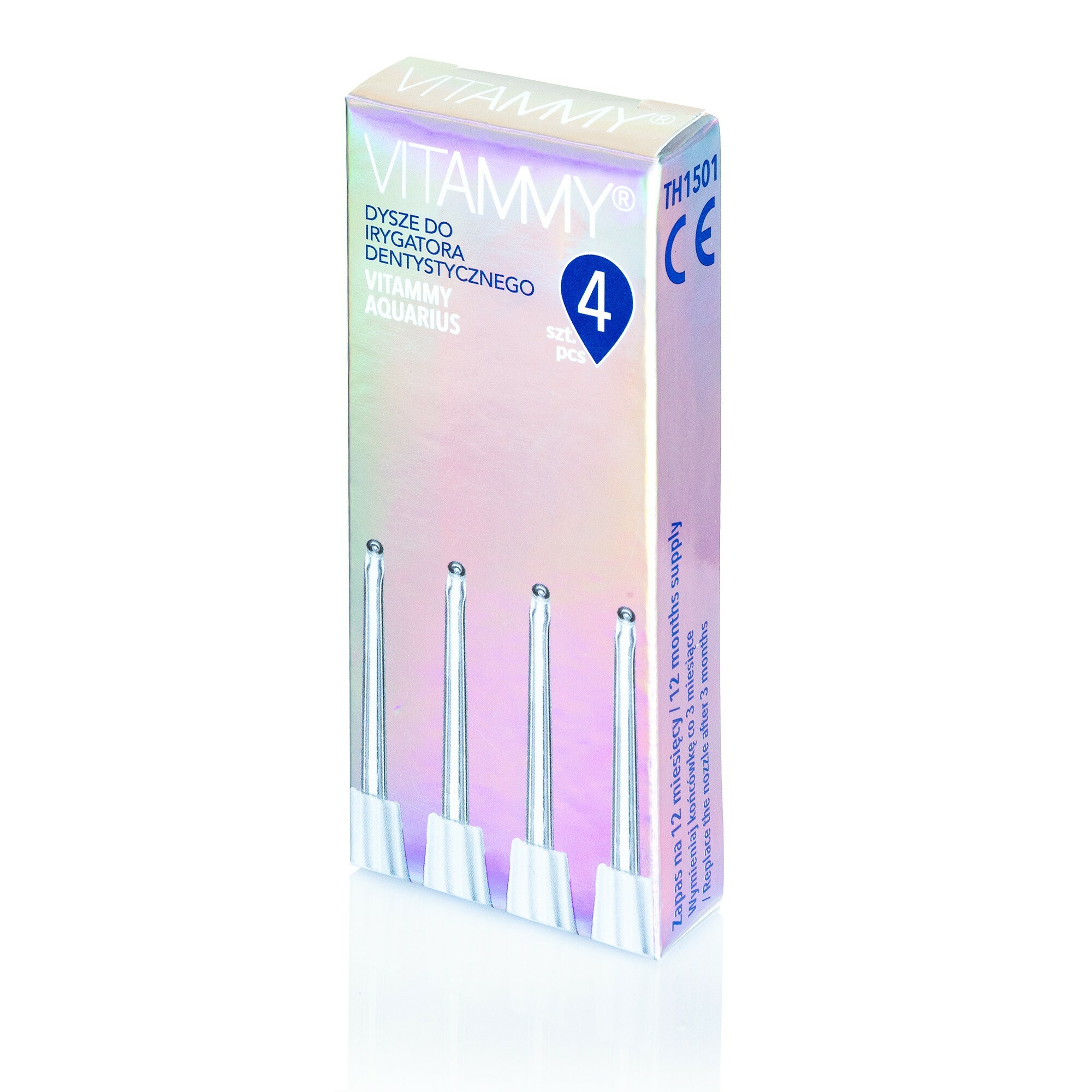 VITAMMY AQUARIUS náhradné násady na zubnú sprchu, 4ks