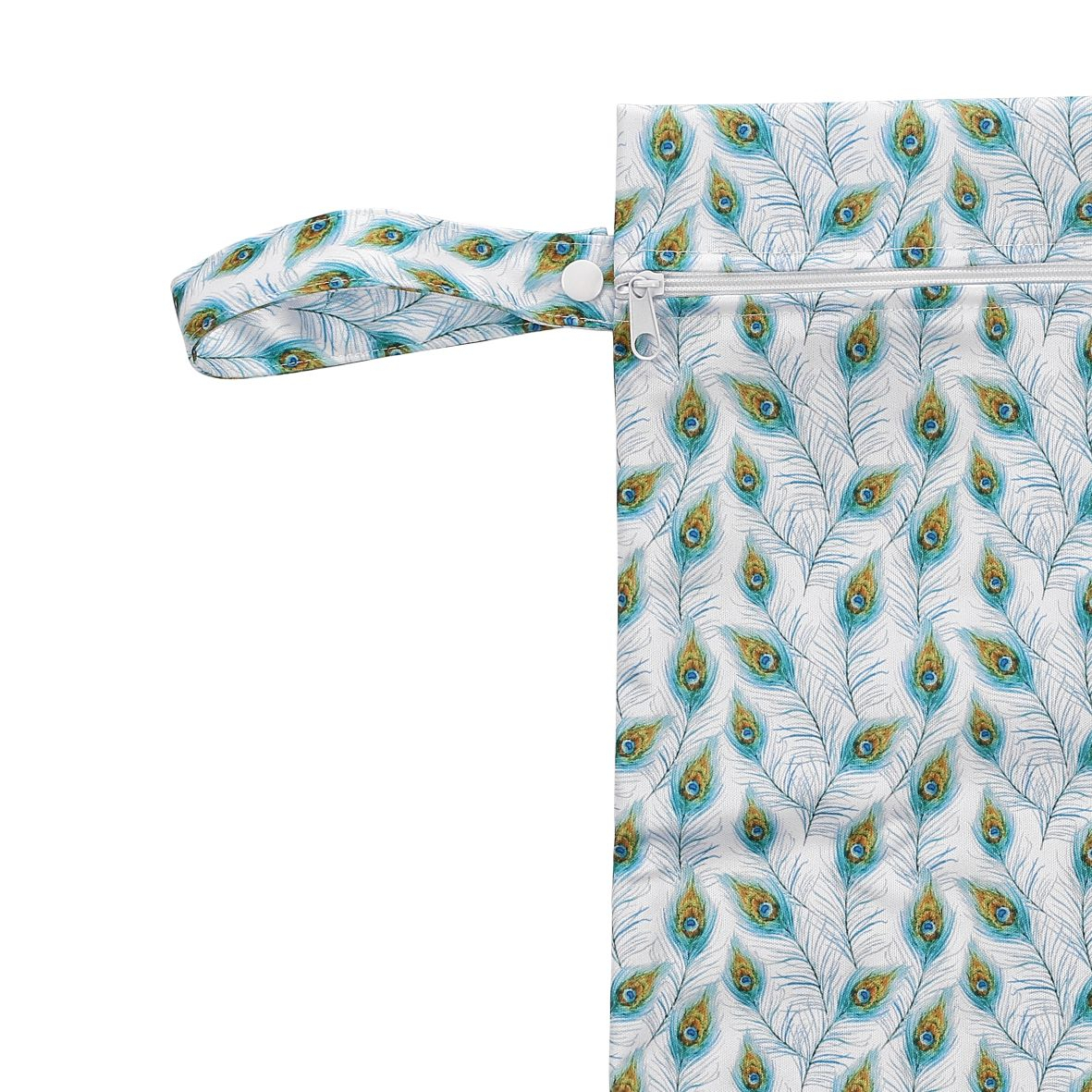 XKKO Nepremokavé vrecko, Veľkosť M - Peacock Feathers