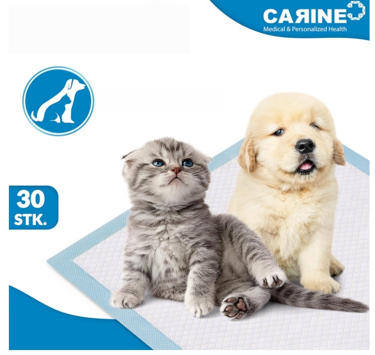 CARINE Jednorazové absorbčné podložky, modré, 60cmx90cm, absorbcia 1000 ml, 30ks