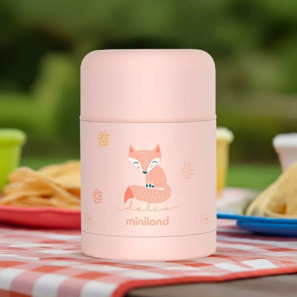 Miniland Dolce Termoska na jedlo, 600 ml, ružová