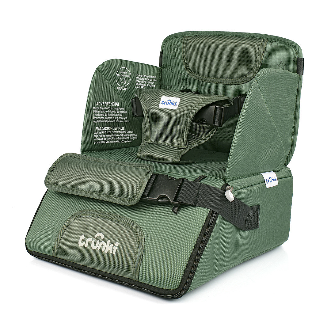 Trunki Prenosná jedálenská stolička a podsedák 2v1  - Zelená
