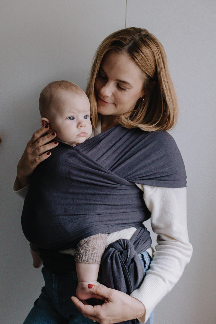 BOBA Wrap Šatka na nosenie detí, organická tmavošedá