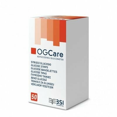 BSI OGCARE Testovacie prúžky na glukózu, 50ks