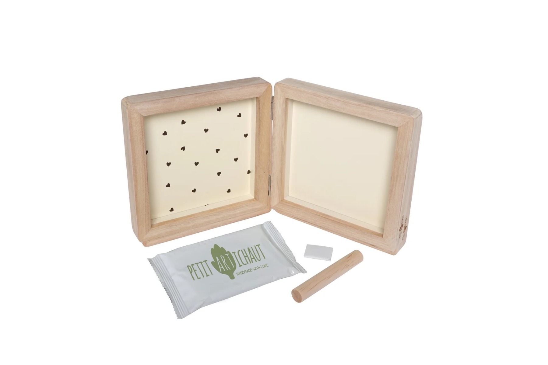 Petit Artichaut Otvárací rámik na odtlačok a fotografiu - srdiečka