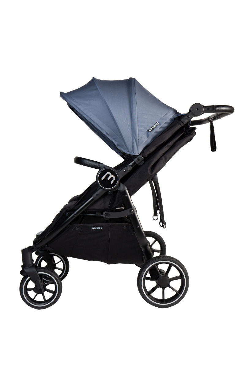 Baby Monsters Kočík pre dvojičky Easy Twin 4 Full Box – Modrý
