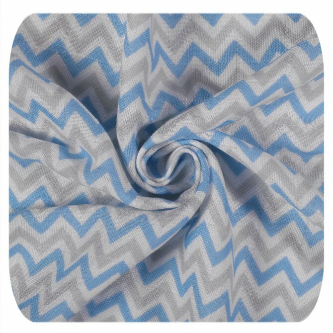 XKKO BMB Bambusová osuška Scandinavian Baby Blue Chevron, 90x100, 1ks