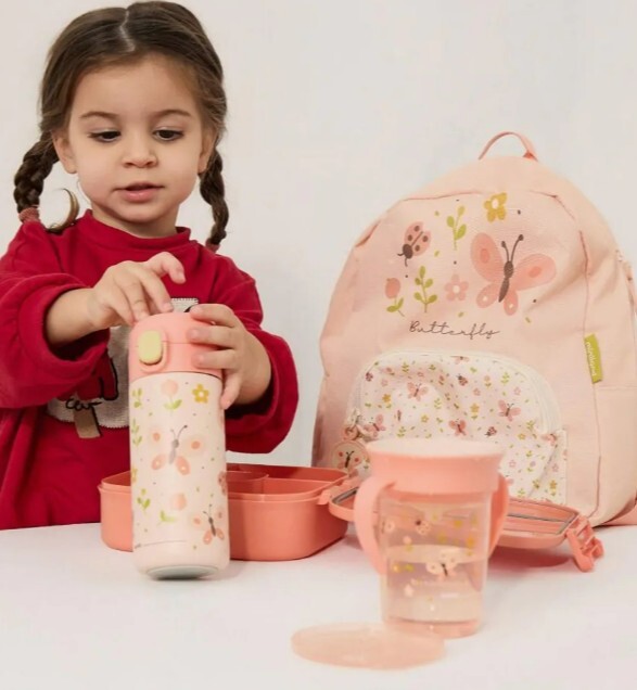 Miniland Nerezová detská fľaša Junior Explorer, 320ml, Motýle