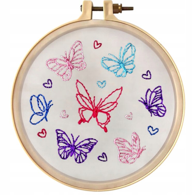 WOW BOX Kreatívna sada na vyšívanie Motýle