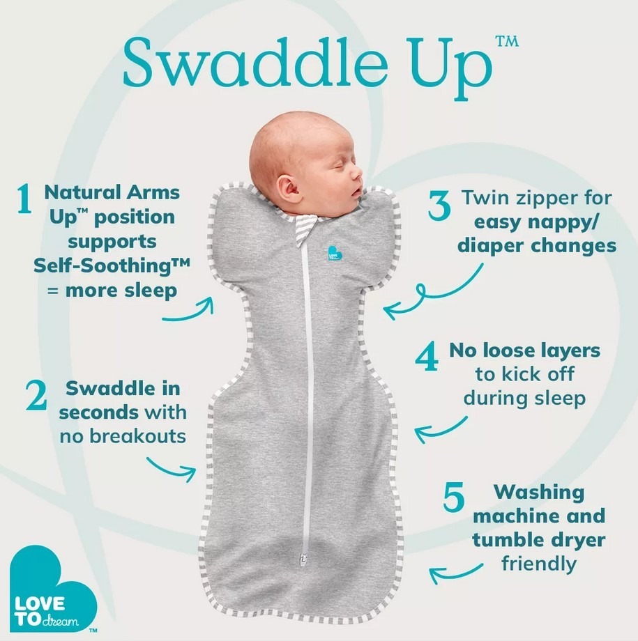 Love To Dream Swaddle UP Zavinovačka-veľkosť XS biela/vesmír - FÁZA1 - 0,2 TOG Bamboo Lite