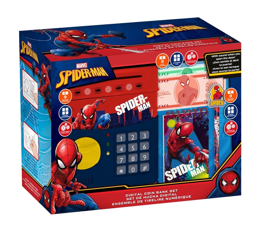 Kids Euroswan Elektronická pokladnička s príslušenstvom, Spiderman