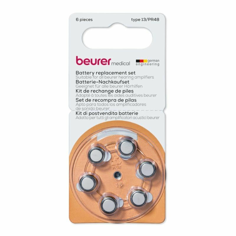 BEURER Doplňovacia sada batérií pre načúvacie prístroje Beurer HA 20, HA 50, 6ks