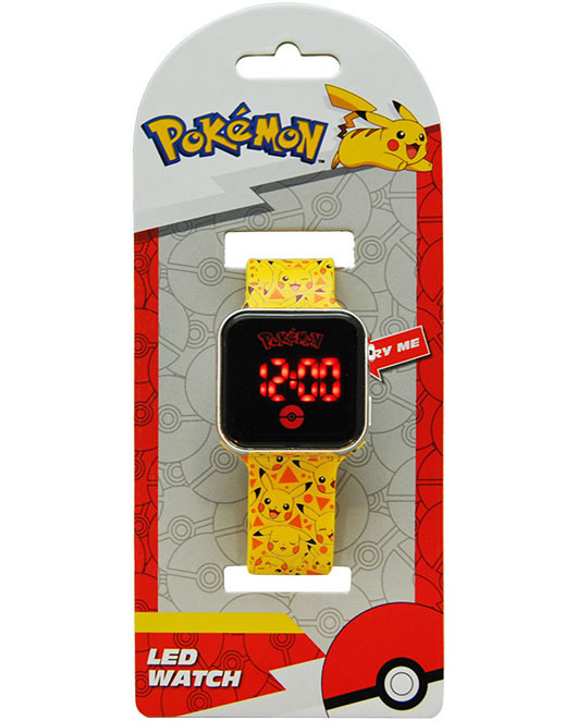 Kids Euroswan Digitálne LED hodinky, Pokemon, žlté