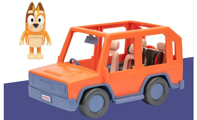 BLUEY 4WD Family Car, Rodinné auto - set figúrky s príslušenstvom
