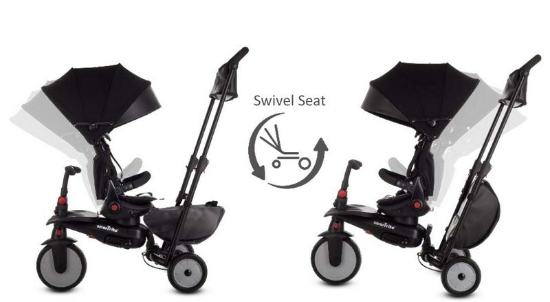 Smart Trike STR7 Skladacia detská trojkolka/kočík, 7v1, červená, 6m-3r