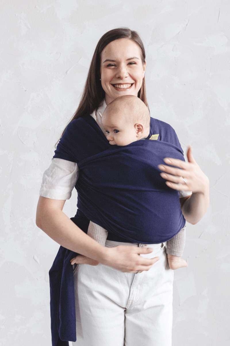BOBA Wrap Šatka na nosenie detí, námornícka modrá
