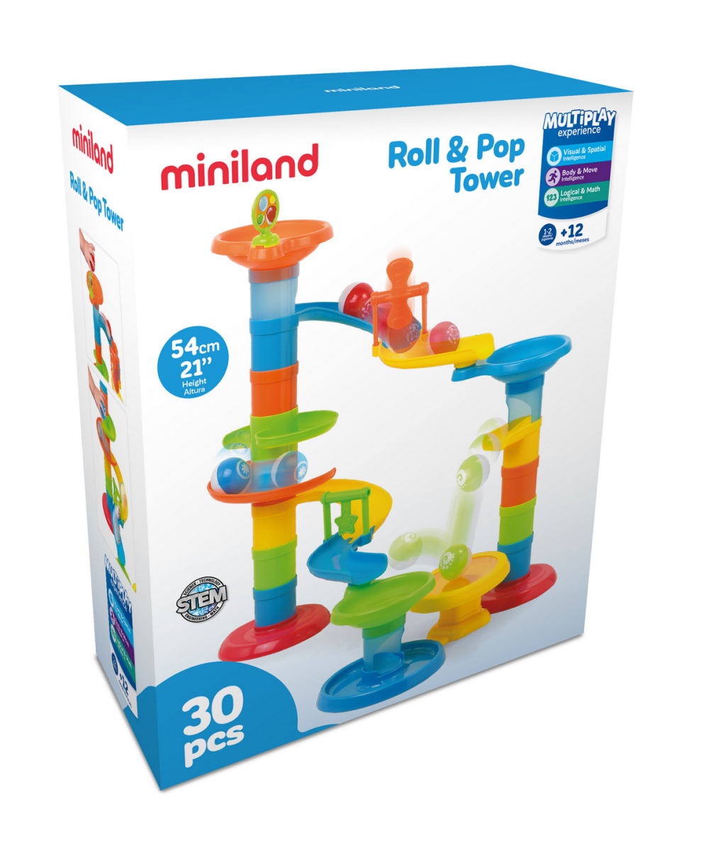 Miniland Roll and pop Tower, Guľová dráha, 12m - 5rokov
