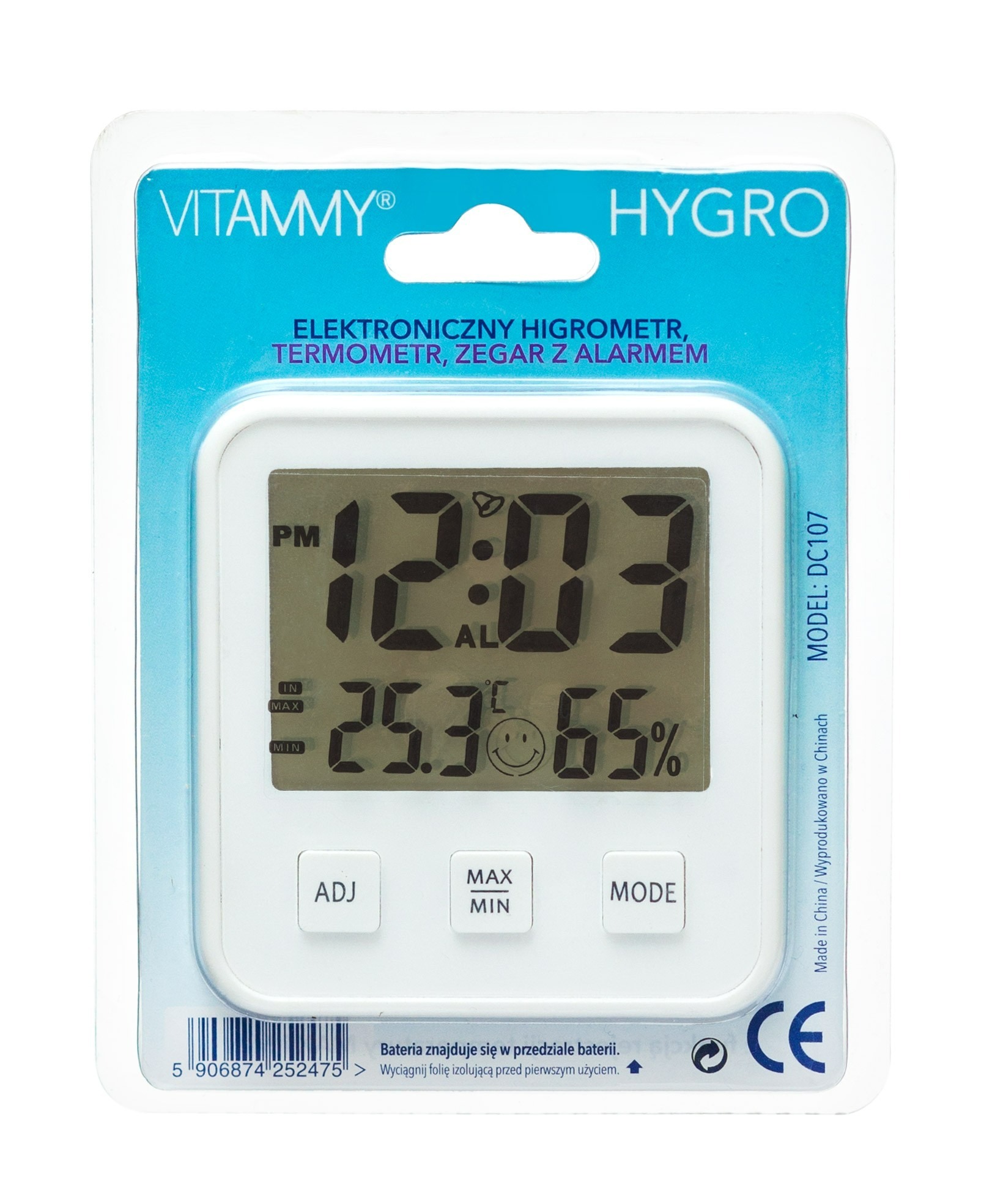 VITAMMY HYGRO Meteostanica, vlhkomer a domáci teplomer