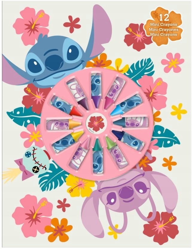 Kids Euroswan Set na vyfrbovanie s 12 pastelkami - Lilo & Stitch