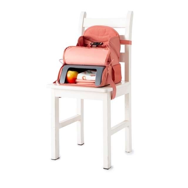 BabyToLove Travel Up Ultraľahká látková cestovná stolička s uchytením na opierku – ružová