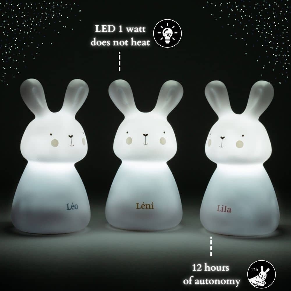 Olala Boutique LED Nočné svetlo, Zajkovia,  3ks