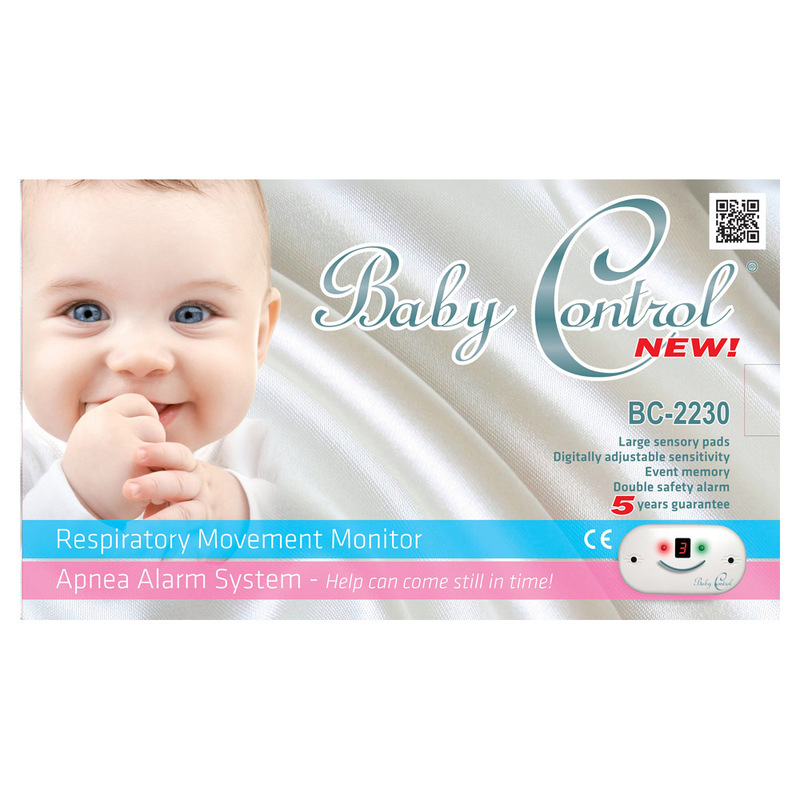 Monitor dychu Baby Control BC-2230, pre dvojčatá s 2x2 senzorovými podložkami