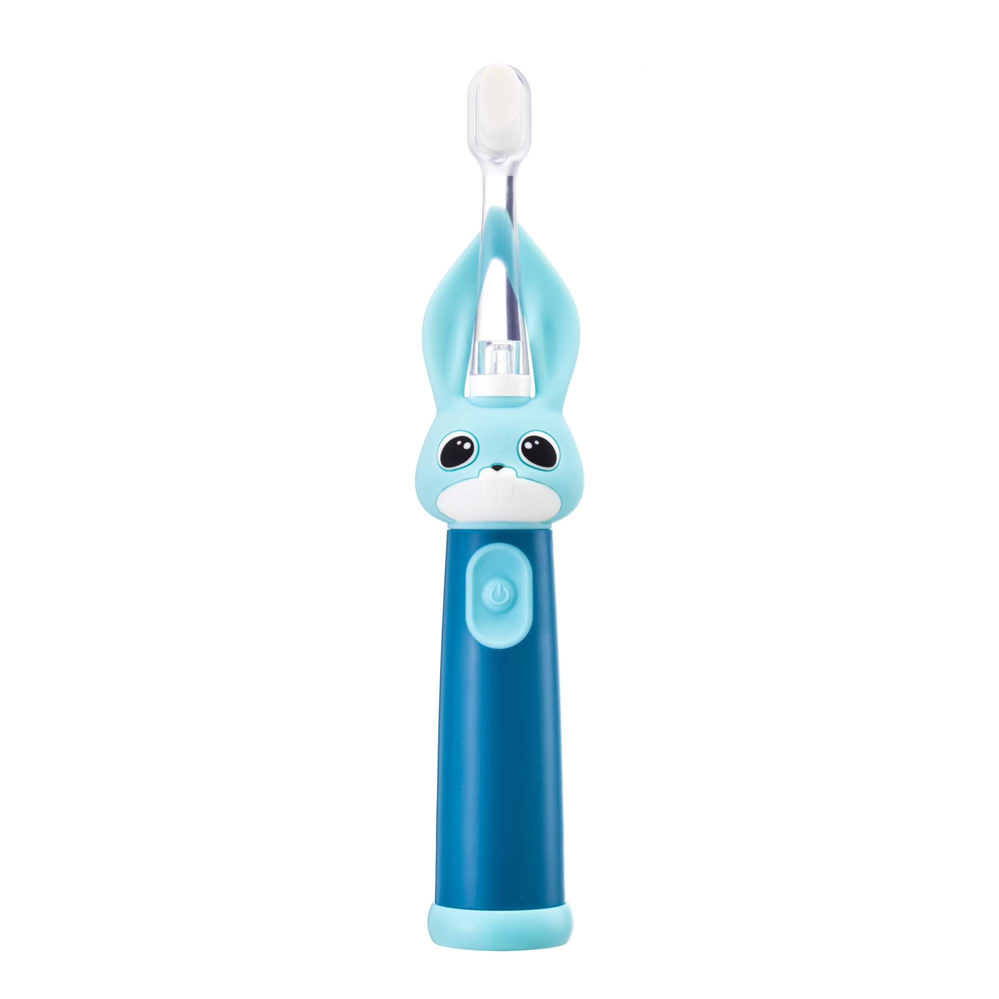 VITAMMY Bunny Sonická zubná kefka pre deti s LED svetlom a nanovláknami, 0-3 roky, modrá
