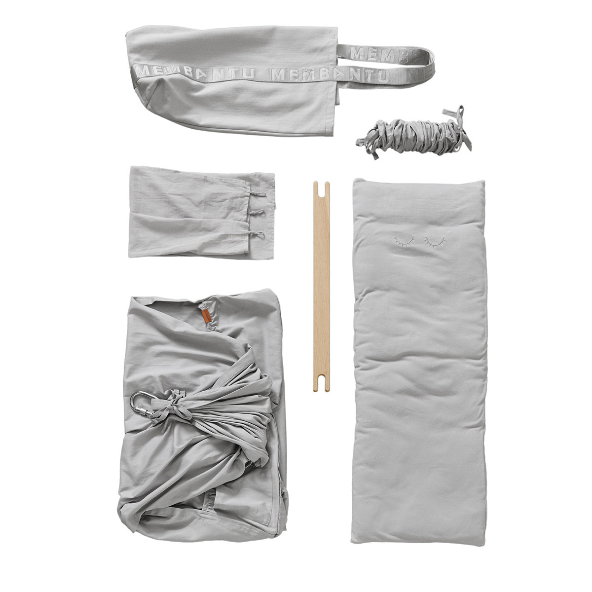 Membantu Premium Detský hojdací vak (hamak) – Šedý