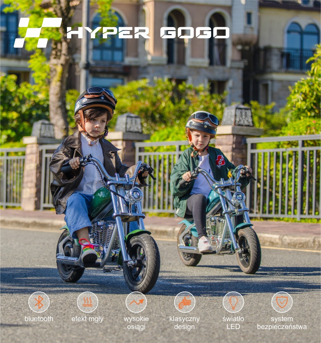Hyper Gogo Pioneer C12 Detská elektrická motorka (Chopper), 12" kolesá, čierna