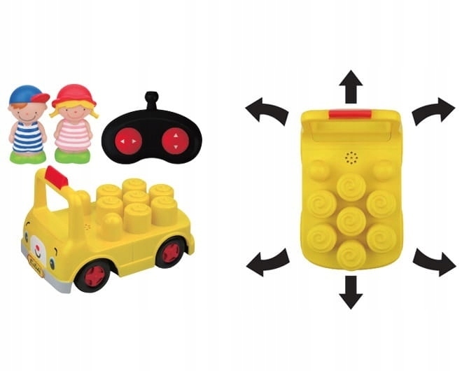 Ks Kids Diaľkovo ovládaný školský autobus - sada kociek