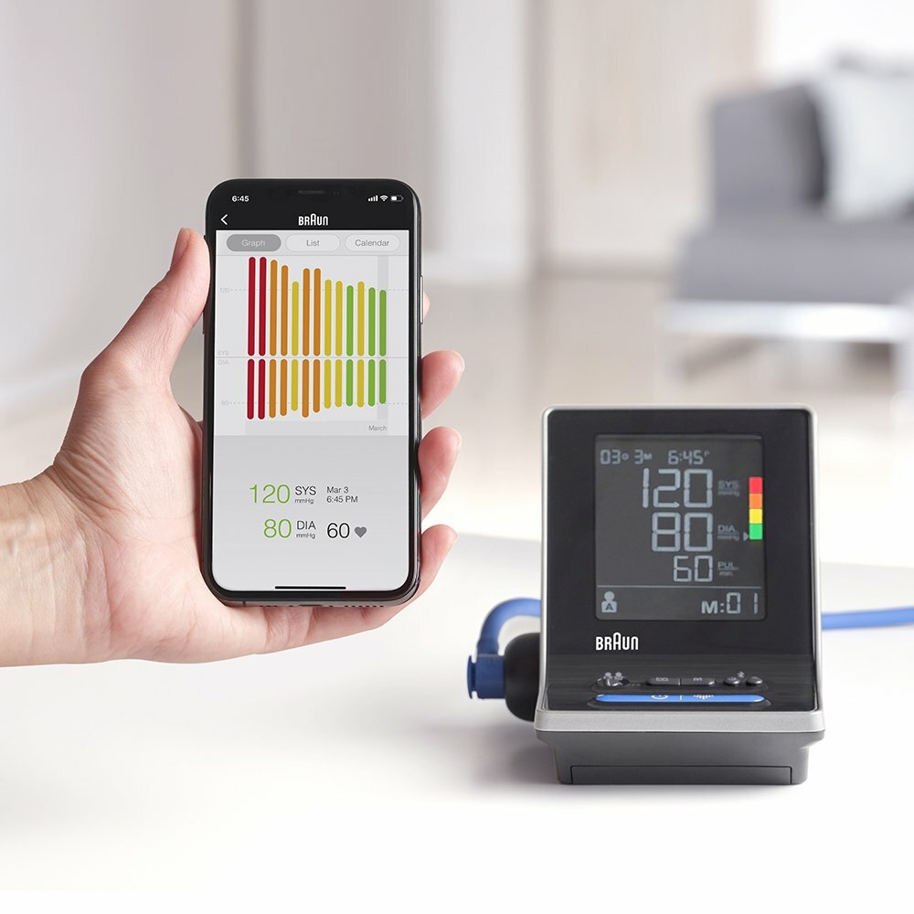 BRAUN EXACTFIT™ 5 CONNECT BUA6350, Ramenný tlakomer s funkciou Bluetooth
