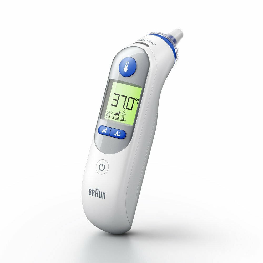 BRAUN ThermoScan 7+ IRT6525 ušný teplomer so systémom "AGE Precision", s osvetlením