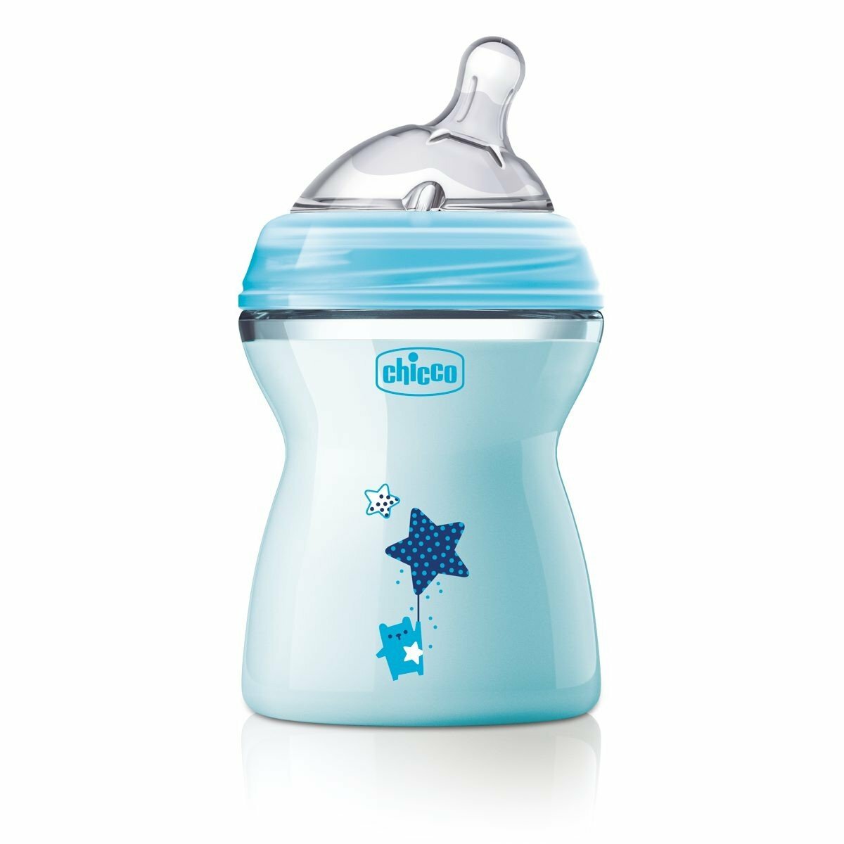 Chicco Natural Feeling detská dojčenská fľaša modrá 250ml, od 2m+