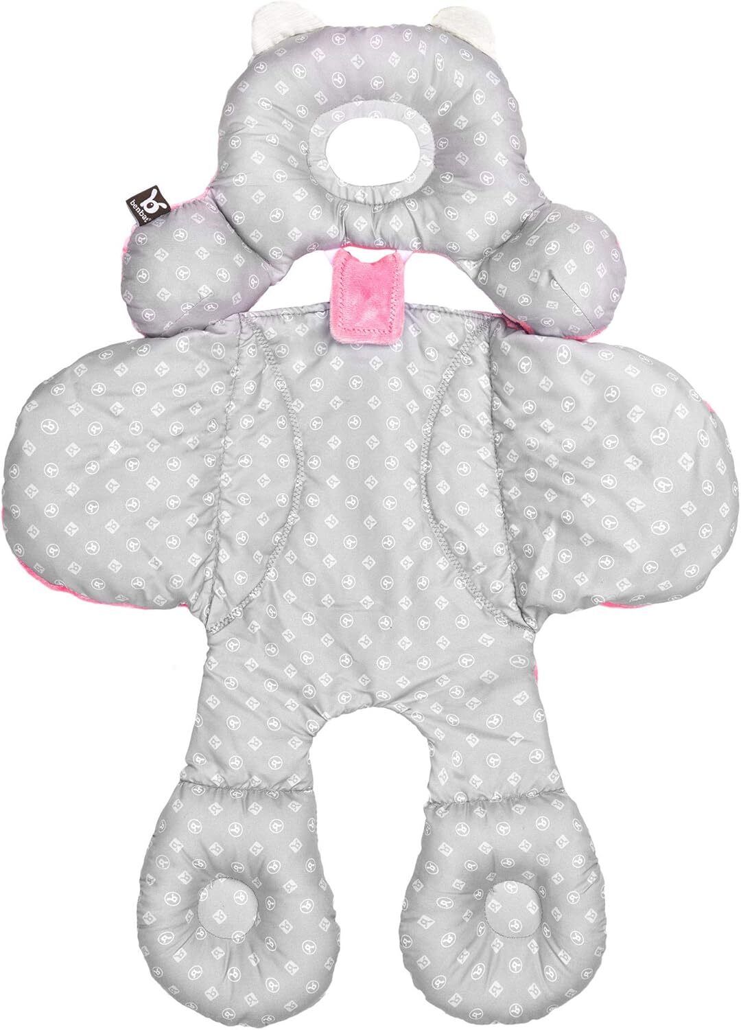 Benbat Body Support– Ergonomická obojstranná vložka do autosedačky a kočíka, 0-12m, ružová