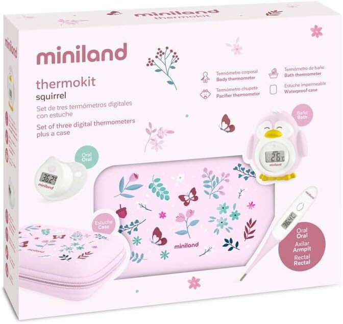 Miniland Sada 3 digitálnych teplomerov Dreamland - Veverička
