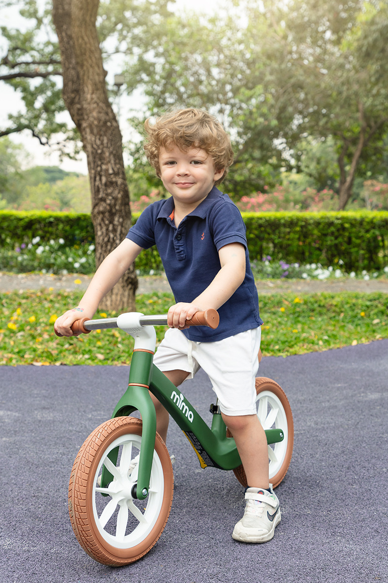 Mima Zoom Lite Odrážadlo pre deti, zelená/ťavia