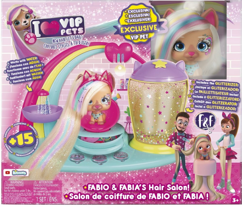 IMC Toys VIP Pets Fabio & Fabia - Hair Salon Playset (kaderníctvo)