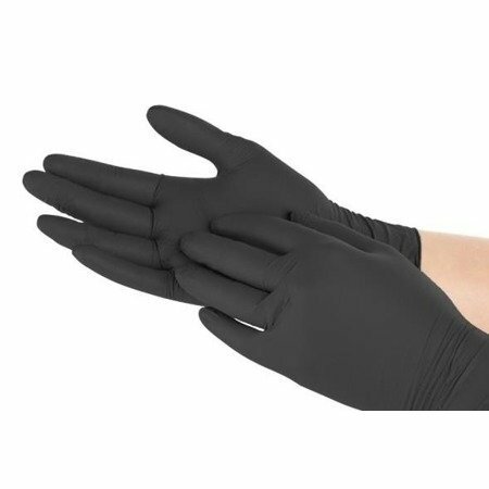VIVA Nitrilové rukavice bez púdru, čierne,  veľ. M, 100ks