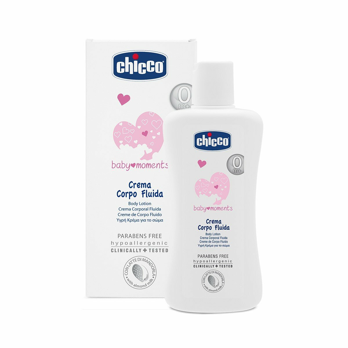 Chicco Baby Moments, telové mlieko pre deti, 200ml, od 0m+