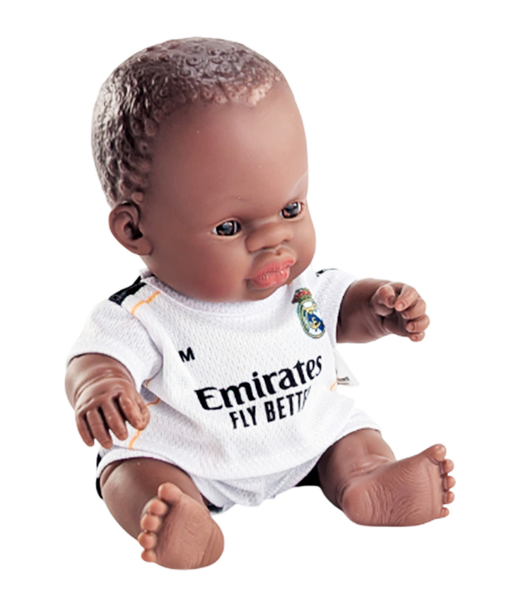 Miniland Realistická bábika Real Madrid – Chlapček (Afričan), 21 cm