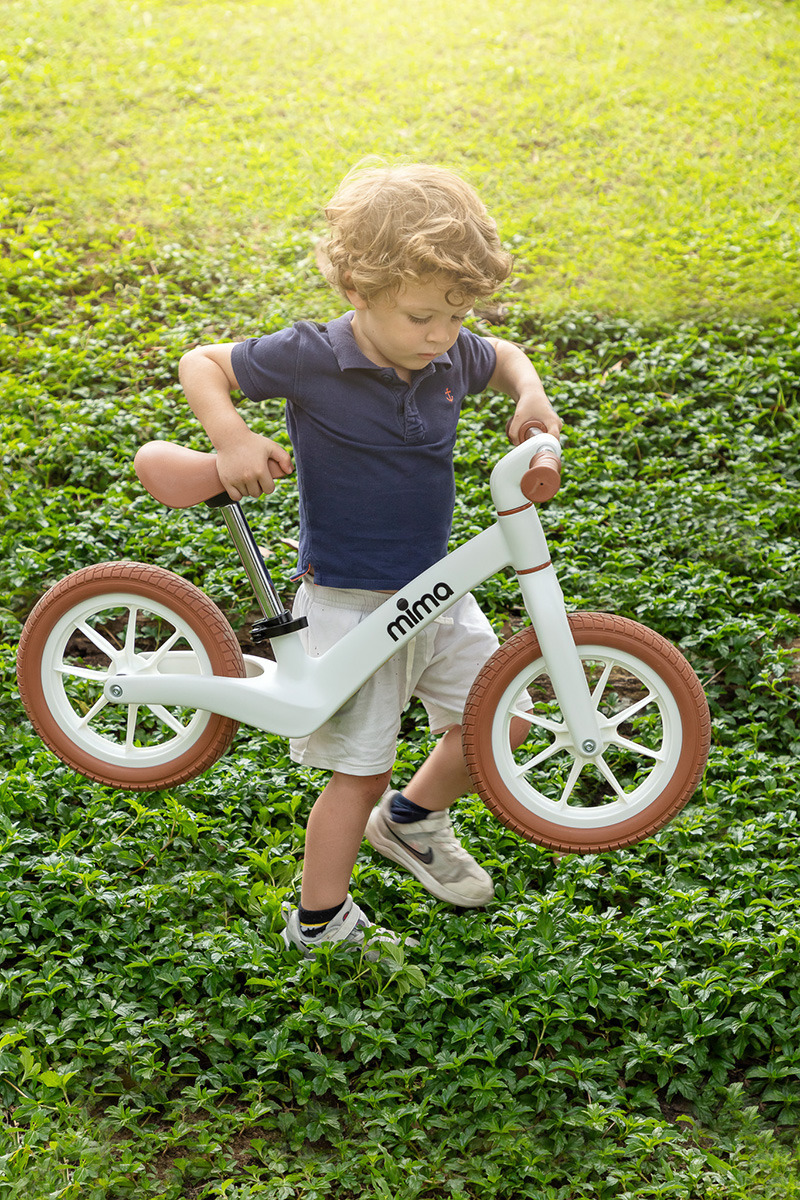 Mima Zoom Lite Odrážadlo/balančný bicykel pre deti, biela/ťavia
