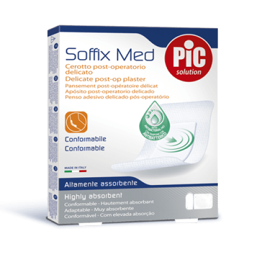 PIC Sofix - Med, Pooperačná, antibakteriálna náplasť 10 X 8 cm, 5ks