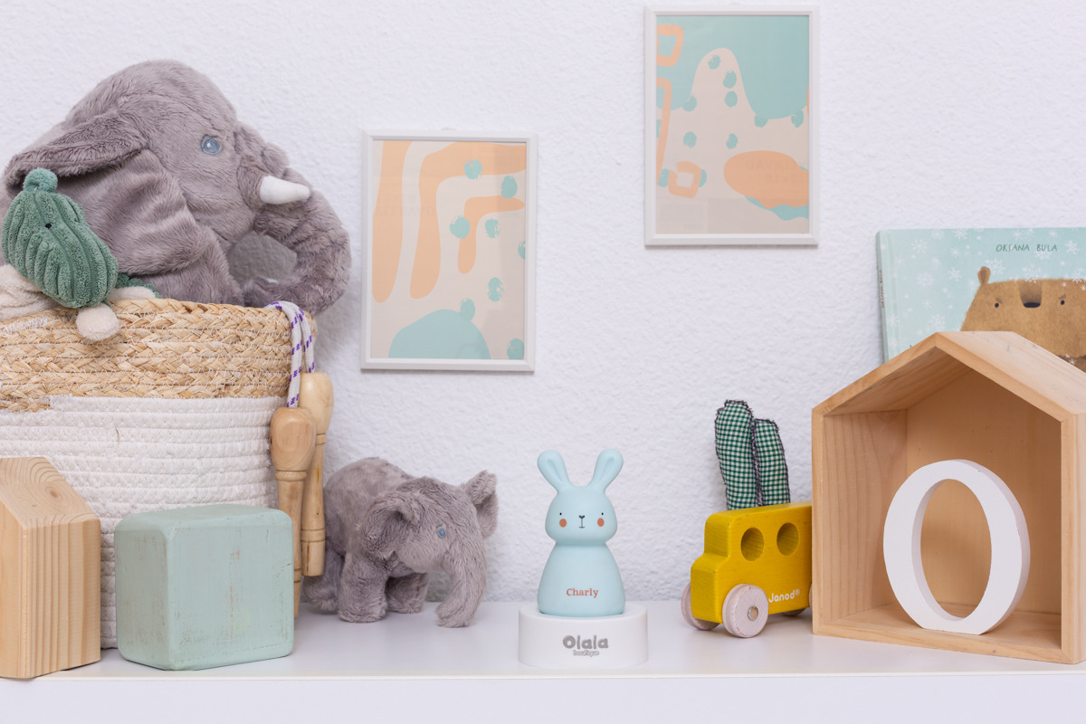 Olala Boutique LED Nočné svetlo, Zajko Charlie, modrý