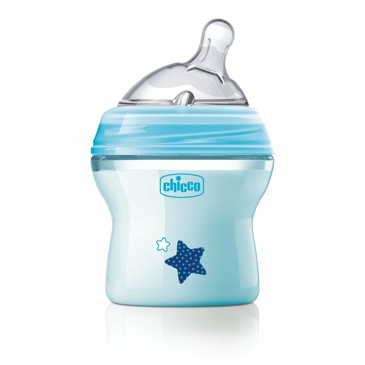 Chicco Natural Feeling detská dojčenská fľaša modrá 150ml, od 0m+