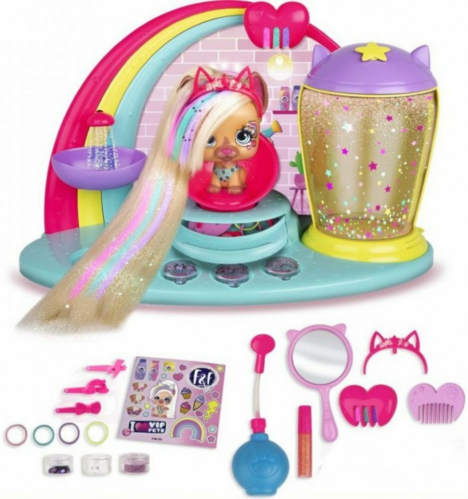 IMC Toys VIP Pets Fabio & Fabia - Hair Salon Playset (kaderníctvo)