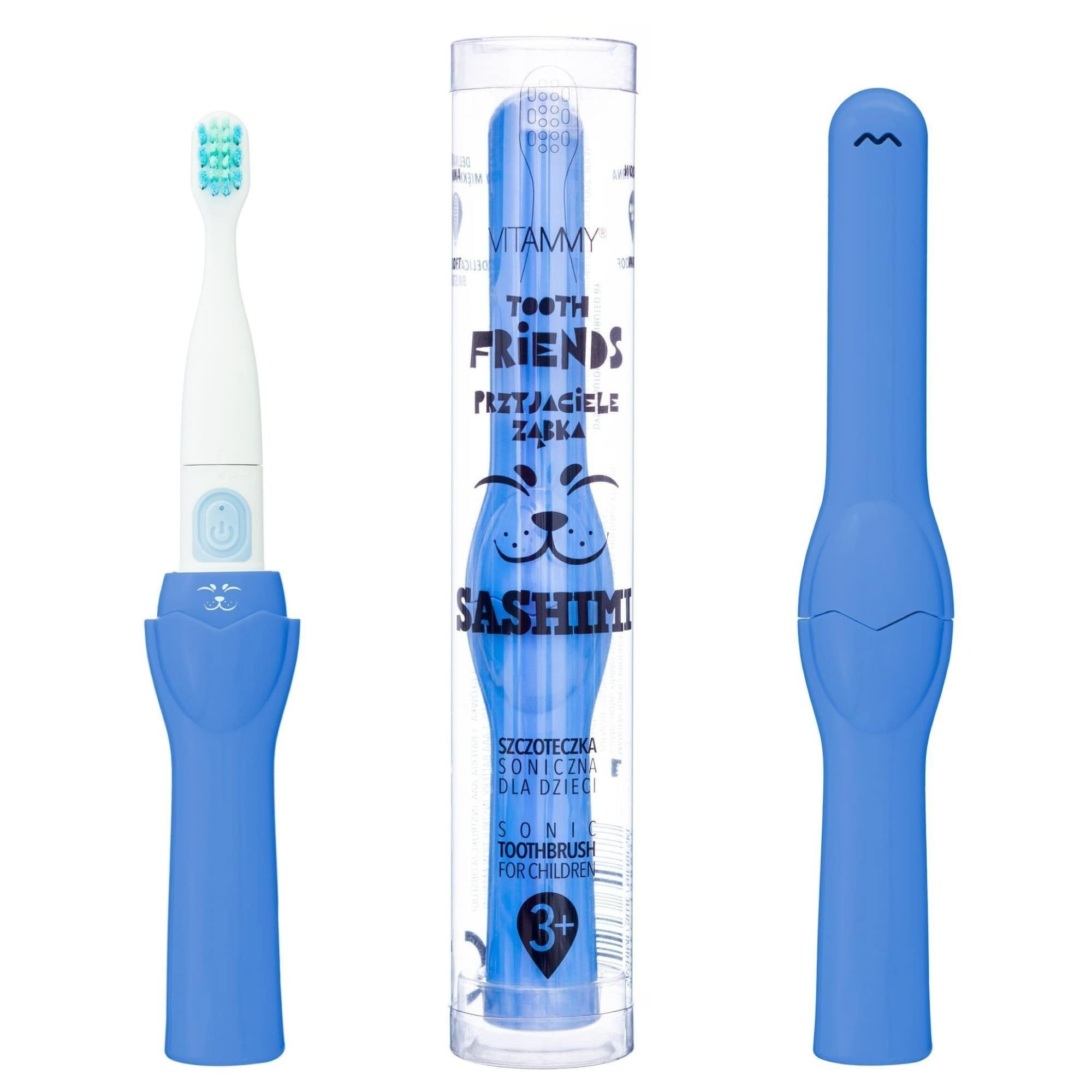 VITAMMY TOOTH FRIENDS detská sonická zubná kefka, tmavomodrá-SASHIMI, od 3 rokov