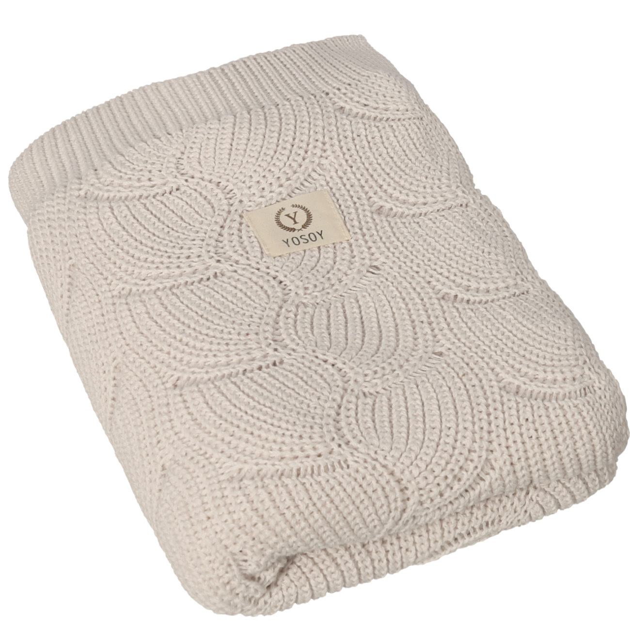 YOSOY WAVES Detská deka z 100% organickej bavlny, 100x80 cm, Latte