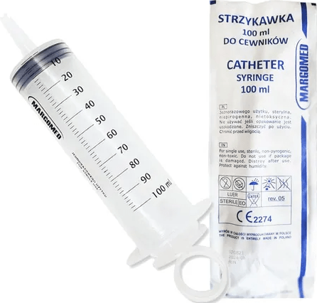 MARGOMED JANET Striekačka na katétre, trojdielna, 50ml